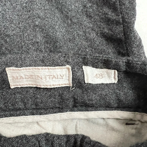 See Desc! Made in Italy DAVIDE CENCI Pants Wool Gray Strait Legs Trousers US 10? - Picture 8 of 9